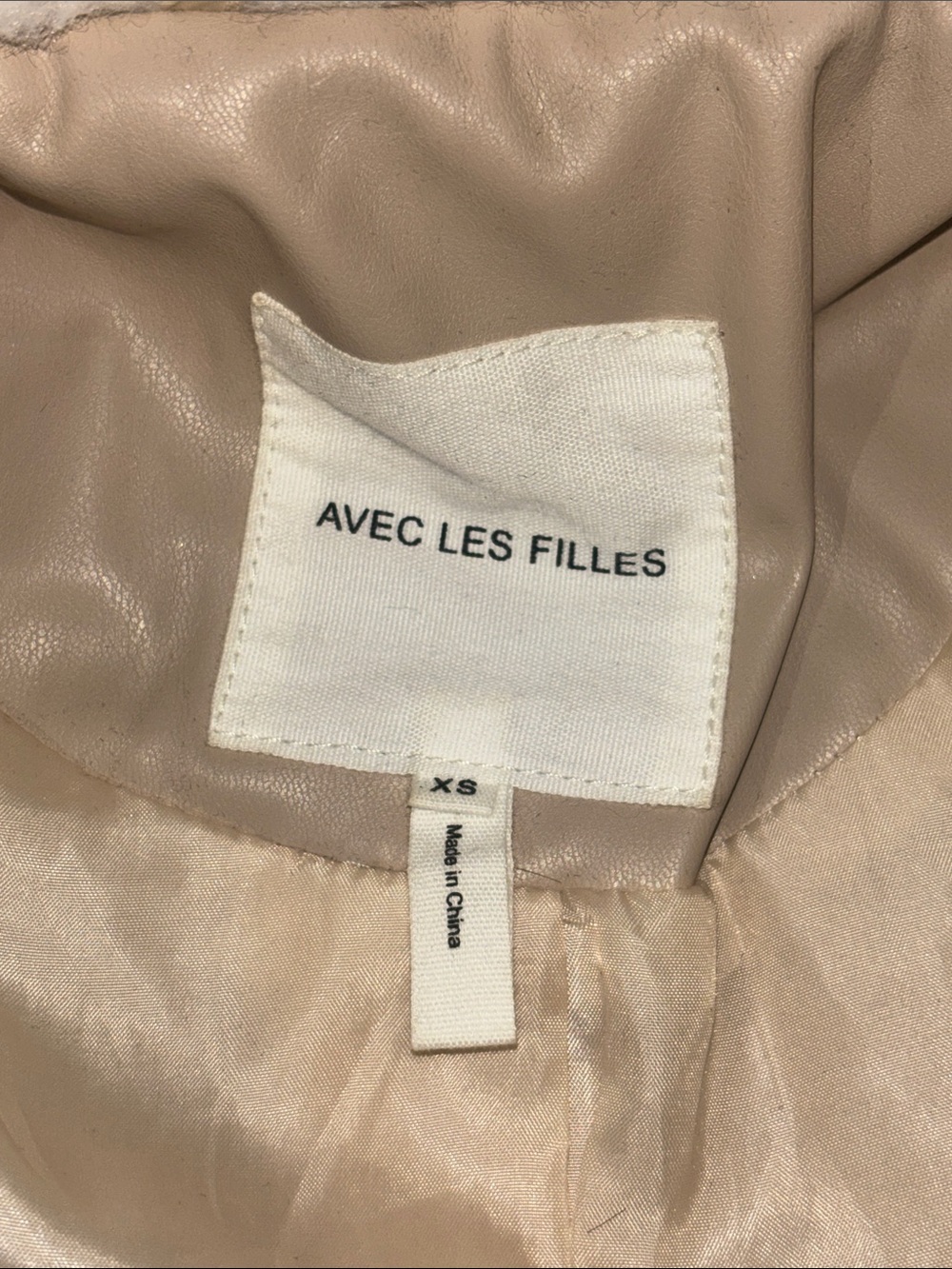 Avec les Filles jacket colorblock Sherpa bomber jacket large collar faux fur - Picture 9 of 14